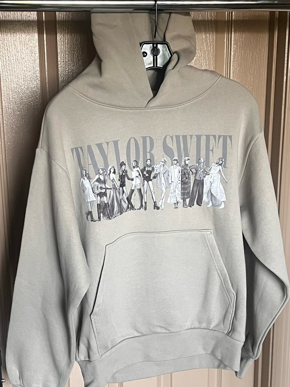 Taylor Swift Beige Graphic Hoodie - Casual Sweatshirt